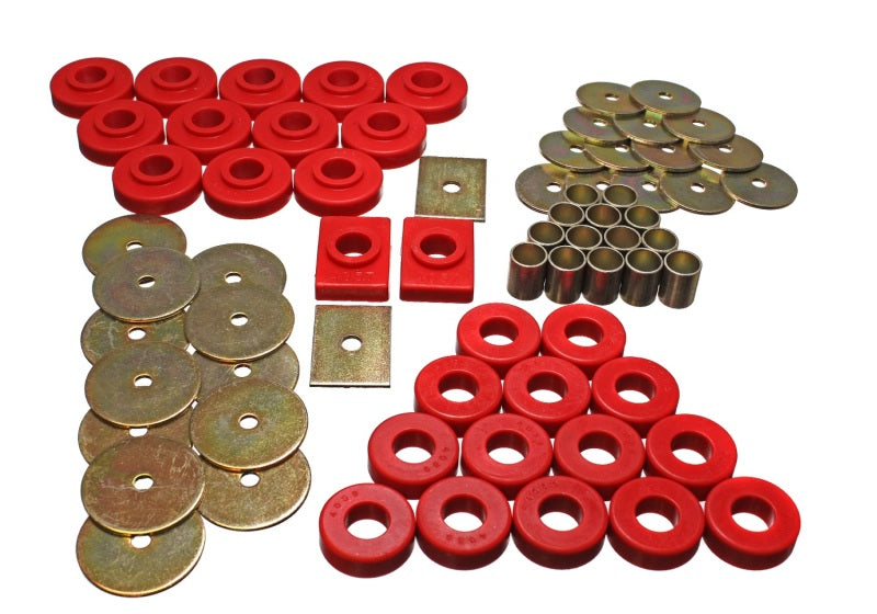 Energy Suspension Body Mount Set Red Chevrolet Bel Air All 1955-1957 3.4106R Photo - Primary