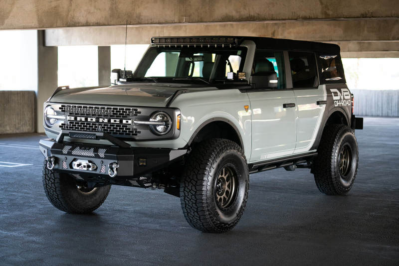 DV8 Offroad 2021+ Ford Bronco Front Bumper Winch Capable w/ Optional Bull Bar/Aux Light Opening FBBR-01 FBBR-01 Photo - Mounted