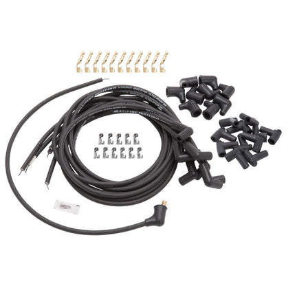 Edelbrock Spark Plug Wire Set Universal 90 Deg Boots 500 ohm Resistance 8.65mm 22701 Photo - Primary