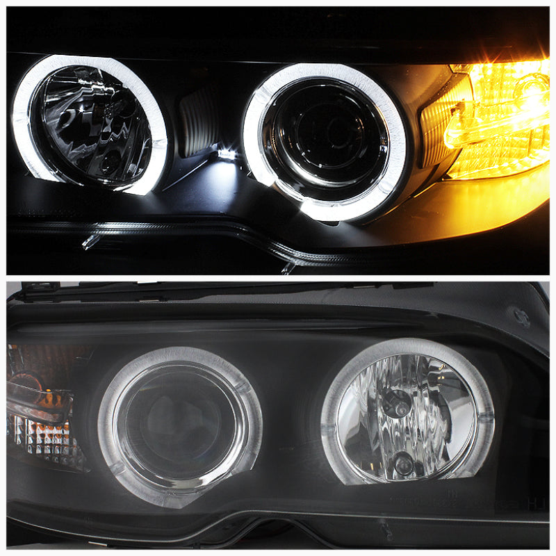 Spyder BMW E46 3-Series 04-06 2 DR Projector Halogen Model- LED Halo Blk PRO-YD-BMWE4604-2DR-HL-BK 5077141 5077141 User 1