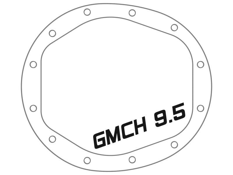aFe Pro Series GMCH 9.5 Rear Diff Cover Raw w/ Machined Fins 19-20 GM Silverado/Sierra 1500 46-71140A 46-71140A Technical Drawing