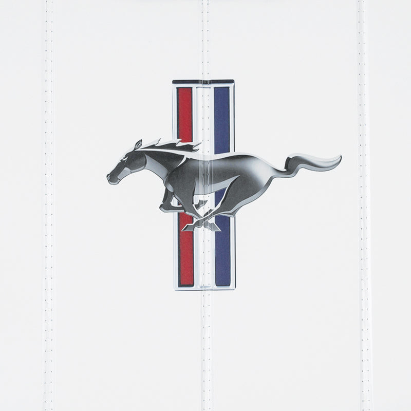 Covercraft UVS100 Premier Series Custom Sunscreen with Ford Mustang Tri-Bar logo UFP11253WH UFP11253WH Photo - Close Up