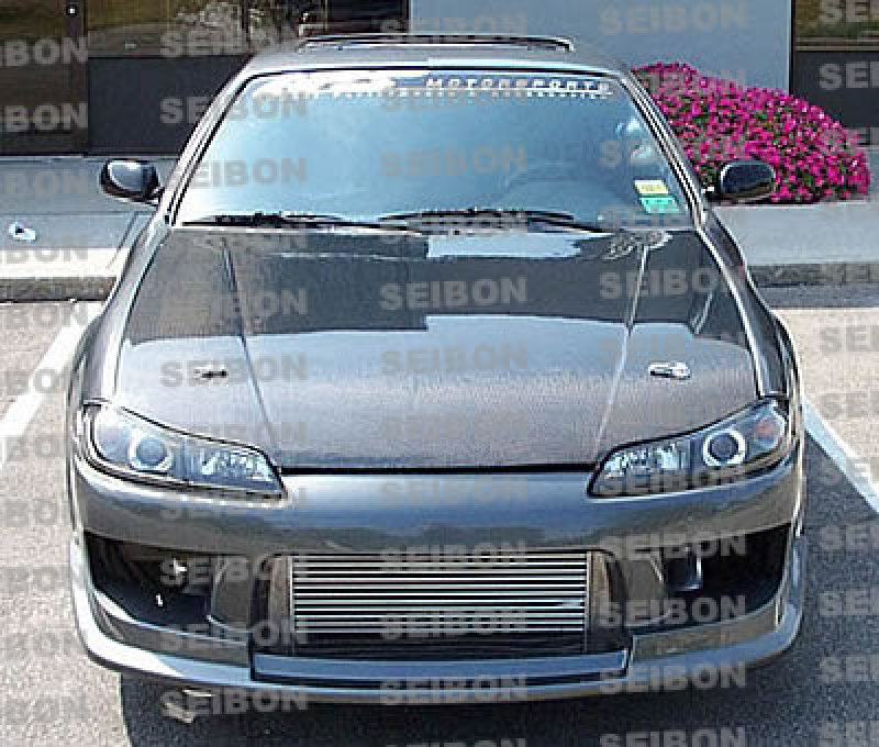 Seibon 99-01 Nissan S15 DS-Style Carbon Fiber Hood HD9901NSS15-OE Photo - Primary