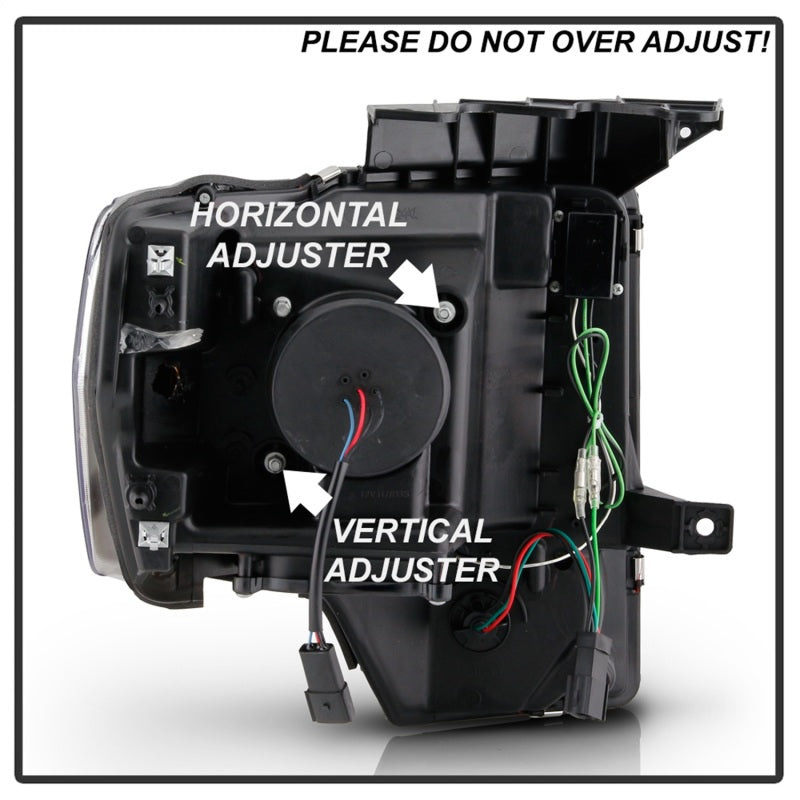 Spyder Ford F150 13-14 Xenon Model Only Light Bar Projector Headlights Blk PRO-YD-FF15013PL-SEQ-BK 5087584 5087584 Photo - Unmounted