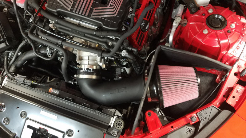 JLT 17-19 Chevrolet Camaro ZL1 Black Textured Big Air Intake Kit w/Red Filter CAIP-CZL1-17 CAIP-CZL1-17 Photo - Primary