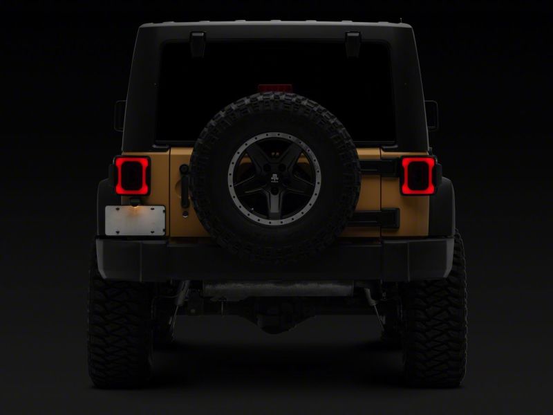 Raxiom 07-18 Jeep Wrangler JK Axial Series LED Tail Lights- Blk Housing (Smoked Lens) J183262 J183262 Photo - Close Up