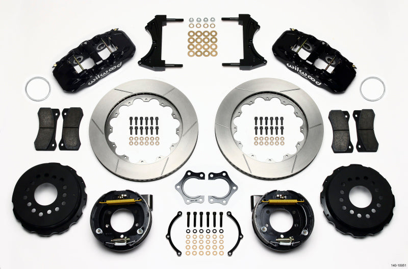 Wilwood AERO4 Rear P-Brake Kit 14.00in Mopar/Dana 2.36in Off w/Snap Ring Brng 140-10951 140-10951 Photo - Primary
