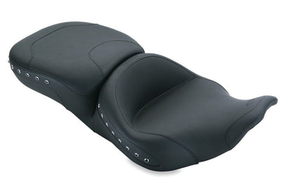 Mustang Motorcycle Mustang 97-07 Harley Rd King, 06-07 Str Glide, 00-05 Eagle Touring 1PC Seat w/Studs - Black 76972 76972 Photo - Primary