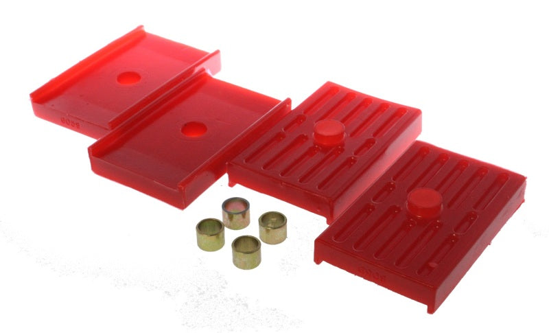 Energy Suspension Leaf Spring Spacer Pad Set Red Chevrolet Camaro All 1968-1969 3.6112R Photo - Primary