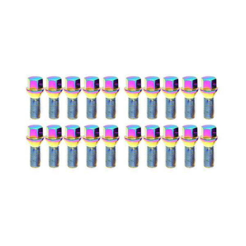 Wheel Mate Mevius Lug Bolt Set of 20 - Neon Chrome 14x1.25 27mm Cone 60 DEG TAP 40591N 40591N User 1