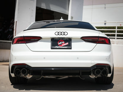aFe 18-20 Audi RS5 Coupe MACH Force-Xp 3in to 2.5in 304 SS Axle-Back Exhaust System-Quad Carbon Tips 49-36427-C 49-36427-C Photo - Mounted