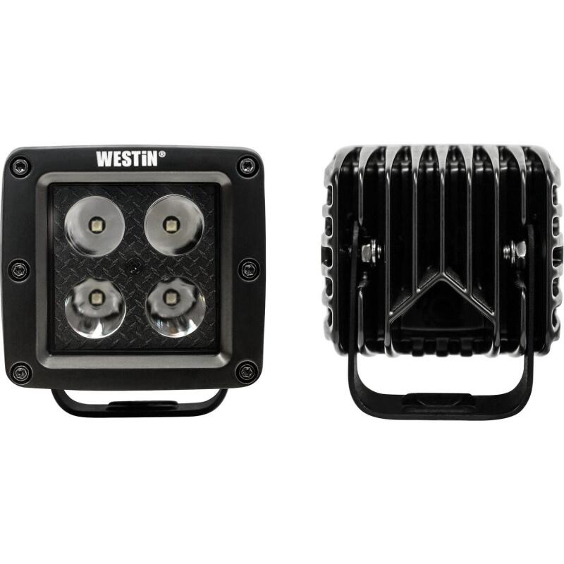 Westin LED Auxiliary Light 3.2in x 3.0in Spot w/5W Cree - Black 09-12205A-PR 09-12205A-PR Photo - Unmounted
