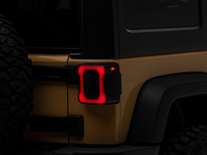 Raxiom 07-18 Jeep Wrangler JK Axial Series LED Tail Lights- Blk Housing (Smoked Lens) J183262 J183262 Photo - Primary