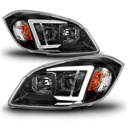 ANZO 05-10 Chevrolet Cobalt / 07-10 Pontiac G5 LED Projector Headlights w/ Seq Black Housing 121573 121573 Photo - Unmounted