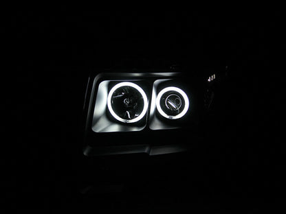 Anzo 2009-2014 Ford F-150 Projector Headlights w/ Halo Black (CCFL) 111161 Photo - Unmounted