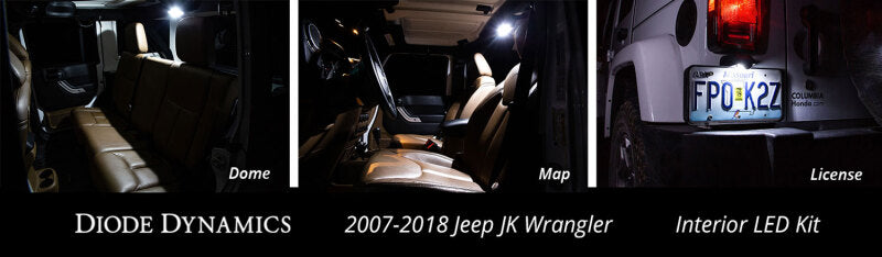 Diode Dynamics Wrangler JK 4dr Interior Kit Stage 2 - Cool - White DD0364 DD0364 User 3