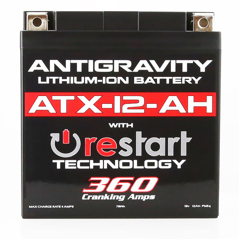 Antigravity Batteries Antigravity YTX12B-BS Lithium Battery w/Re-Start AG-ATX12-AH-RS AG-ATX12-AH-RS Photo - Primary