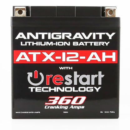 Antigravity Batteries Antigravity YTX12B-BS Lithium Battery w/Re-Start AG-ATX12-AH-RS AG-ATX12-AH-RS Photo - Primary