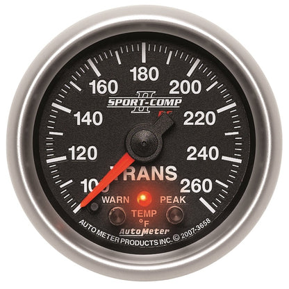 Autometer 2-1/16" Transmission Temperature, W/Peak & Warn, 100-260 °F 3658 Photo - Primary
