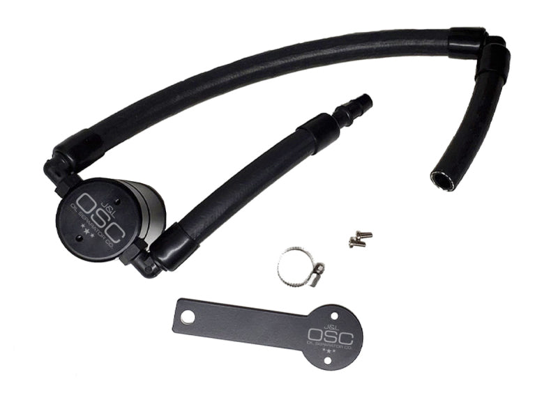 J&L 18-22 Kia Stinger GT 3.3TT Passenger Side Oil Separator 3.0 - Black Anodized 3106P-B 3106P-B Photo - Primary