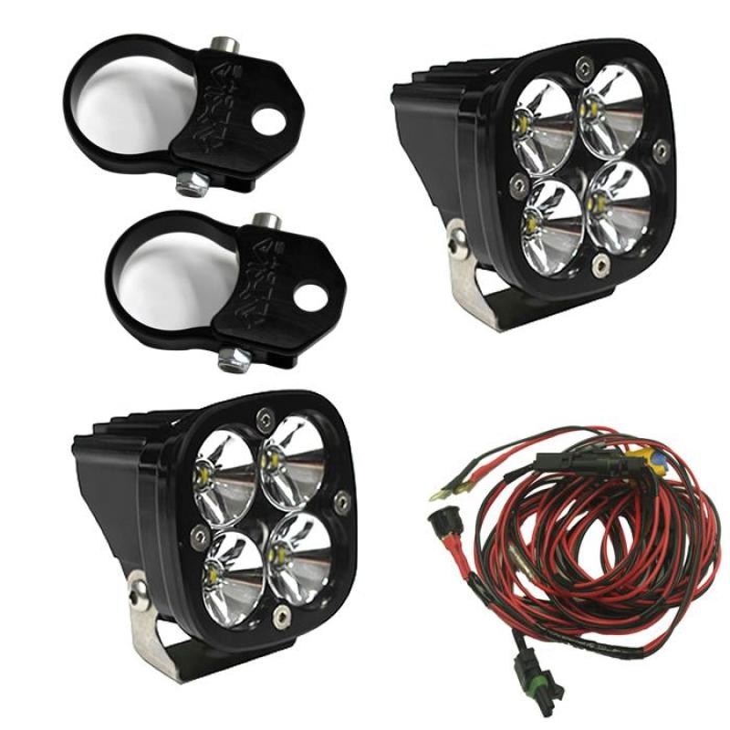 Baja Designs PowerSports Squadron Pro Vertical Mount Light Kit Driving Combo Pattern Clear - Universal 497108 Photo - Primary