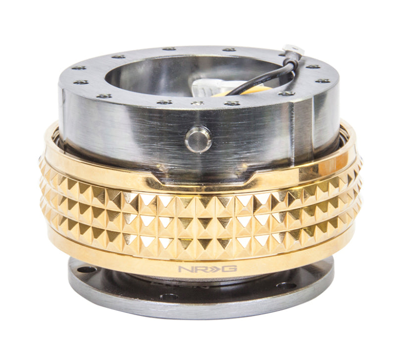 NRG Quick Release Kit - Gunmetal Body / Chrome Gold Pyramid Ring SRK-210GM/CG Photo - Primary