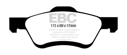 EBC Disc Brake Pad Set DP41709/2R Photo - Primary