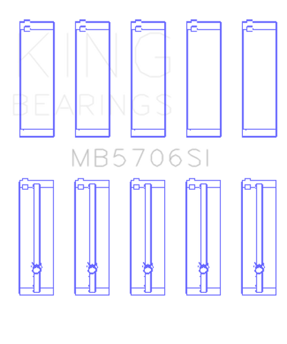 King Engine Bearings King Hyundai i30 G4FC (Size +0.75mm) Main Bearing Set MB5706SI0.75 MB5706SI0.75 Photo - Primary
