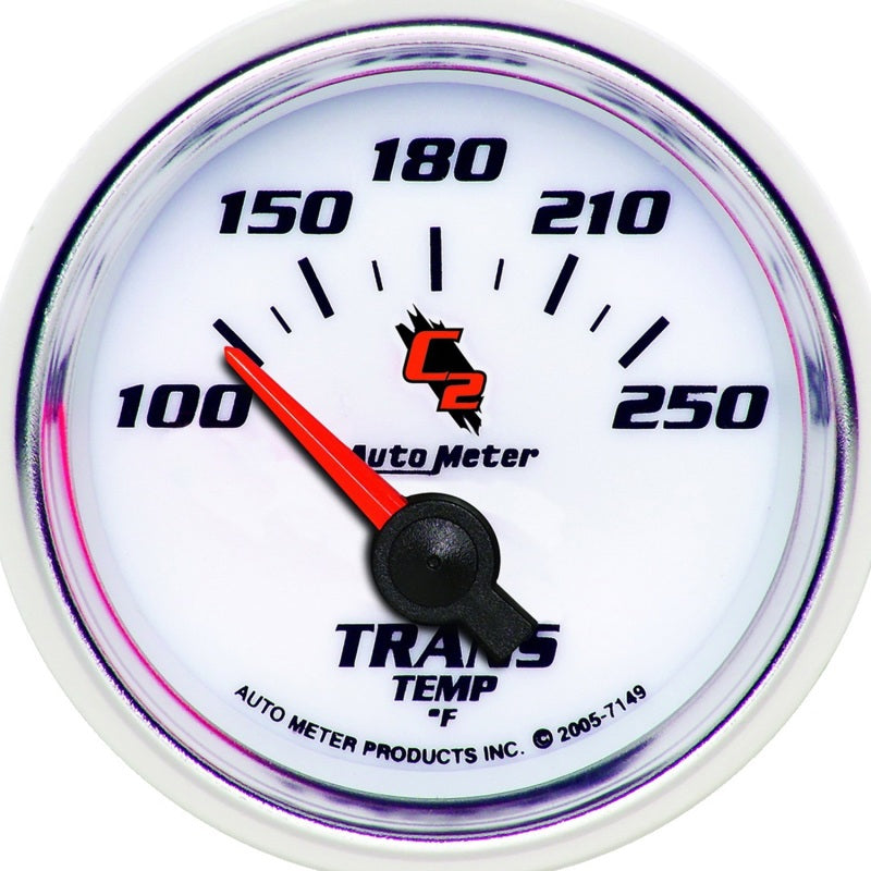Autometer Gauge, Transmission Temp, 2 1/16", 100-250 Deg F, Electric, C2 7149 Photo - Primary