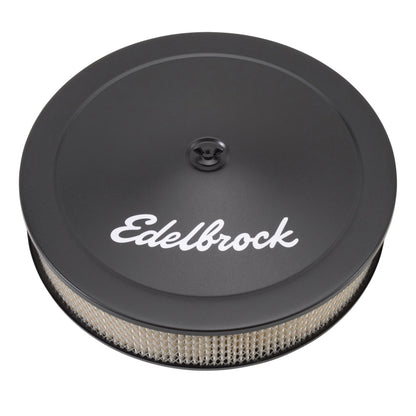Edelbrock Air Cleaner, Pro-Flo Series, Round, Steel Top, Paper Element, 14" Dia. 1223 Photo - Primary