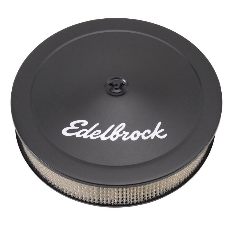 Edelbrock Air Cleaner, Pro-Flo Series, Round, Steel Top, Paper Element, 14" Dia. 1223 Photo - Primary