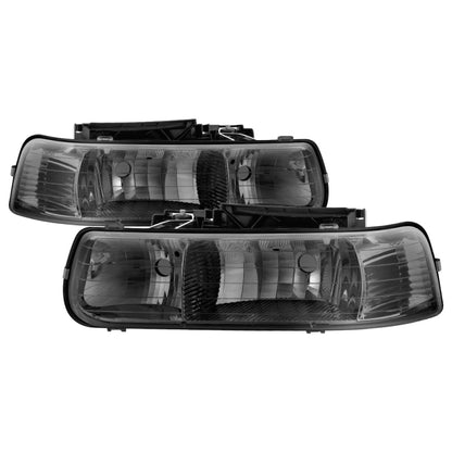 SPYDER Xtune Chevy TahOE 00-06 Amber Crystal Headlights Smoke HD-JH-CSIL99-SM 5064257 5064257 Photo - Primary