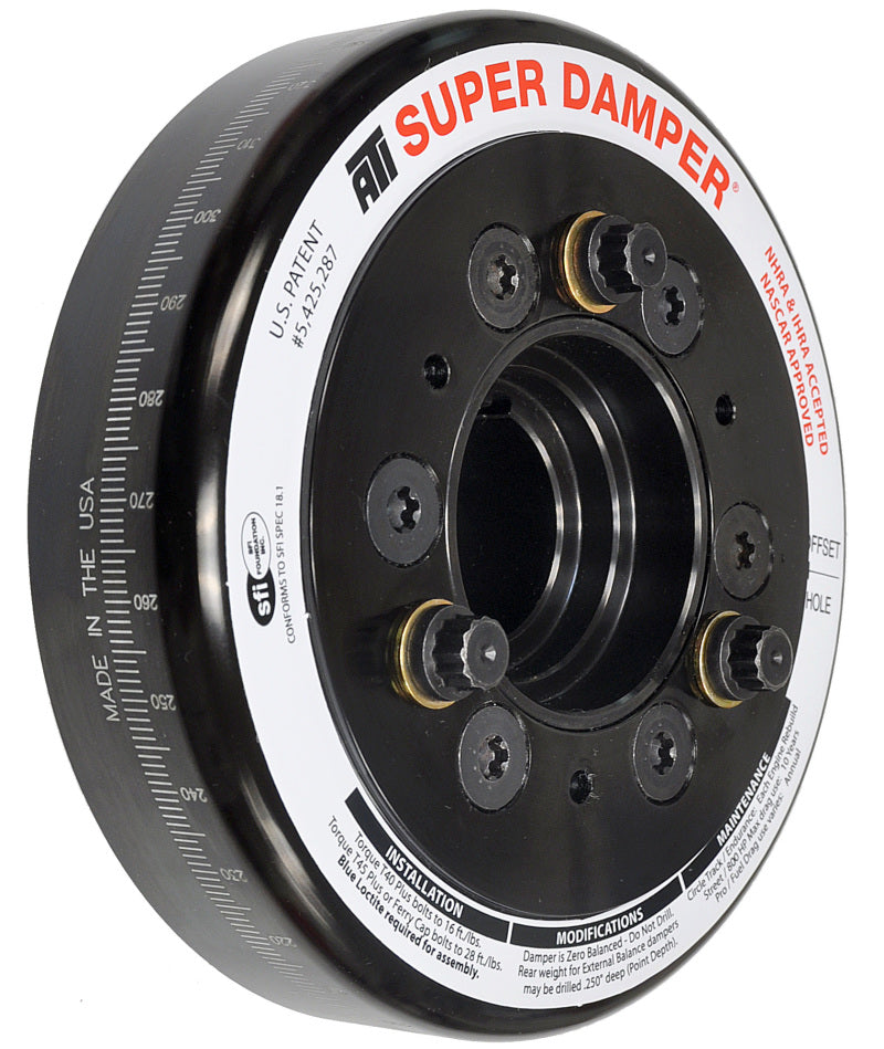 ATI Damper - 6.325in - Steel - Chevy LS - Smooth - C-Bore Front - 3 Ring ATI917776 ATI917776 User 1
