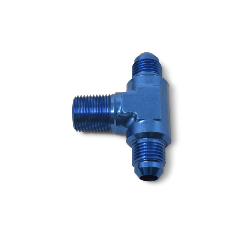 Russell -4 AN Flare To Pipe Tee Adapter (Blue Finish) 661070 Photo - out of package
