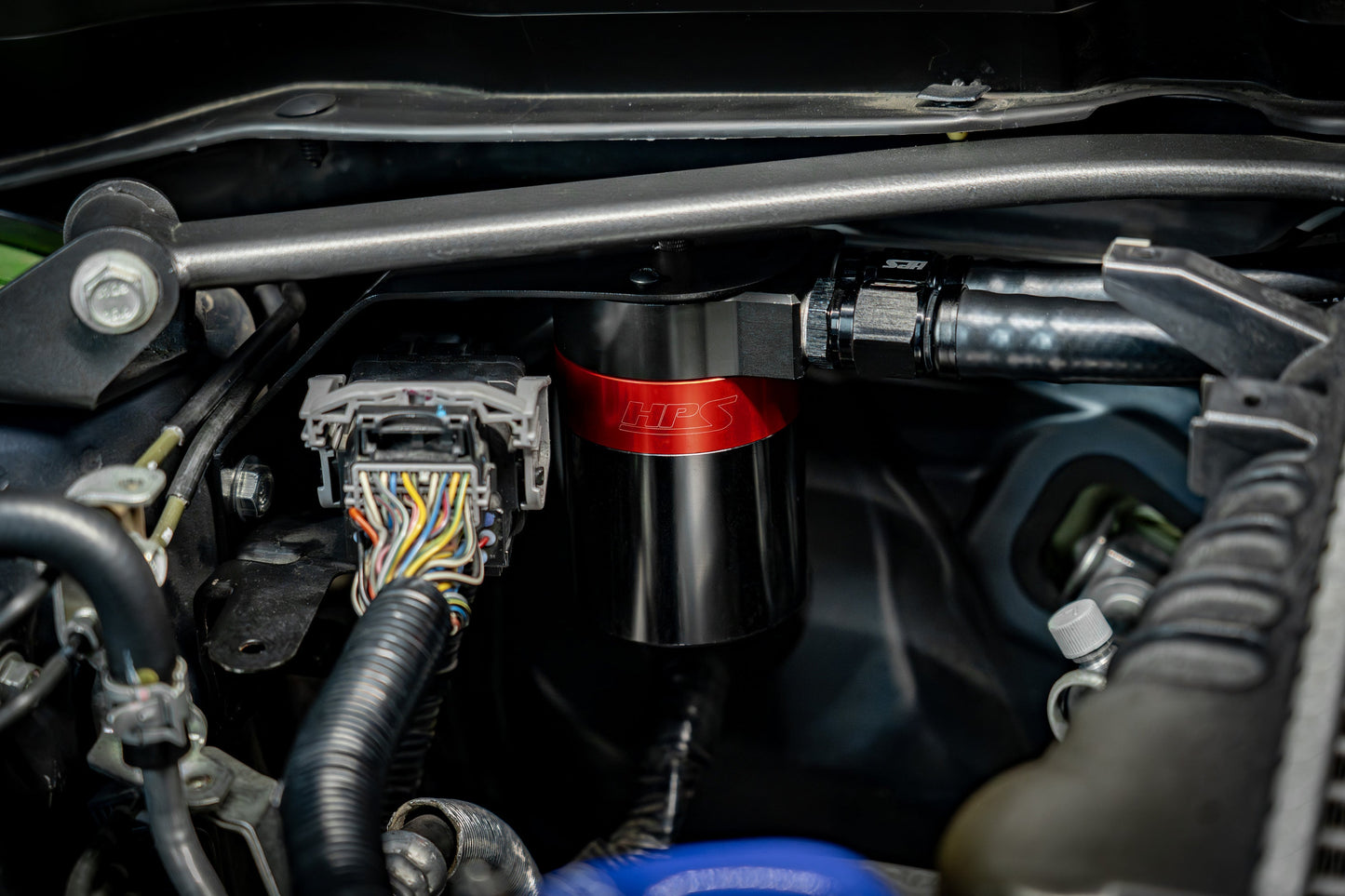 HPS Performance Aluminum Oil Catch Can Kit 2009-2010 Subaru Impreza 2.5 GT 2.5L Turbo 860-004