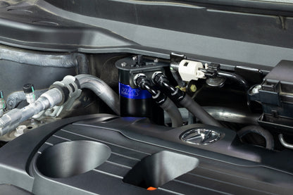 HPS Performance Aluminum Oil Catch Can Kit 2019-2025 Acura RDX 2.0L Turbo, Blue 860-015BL