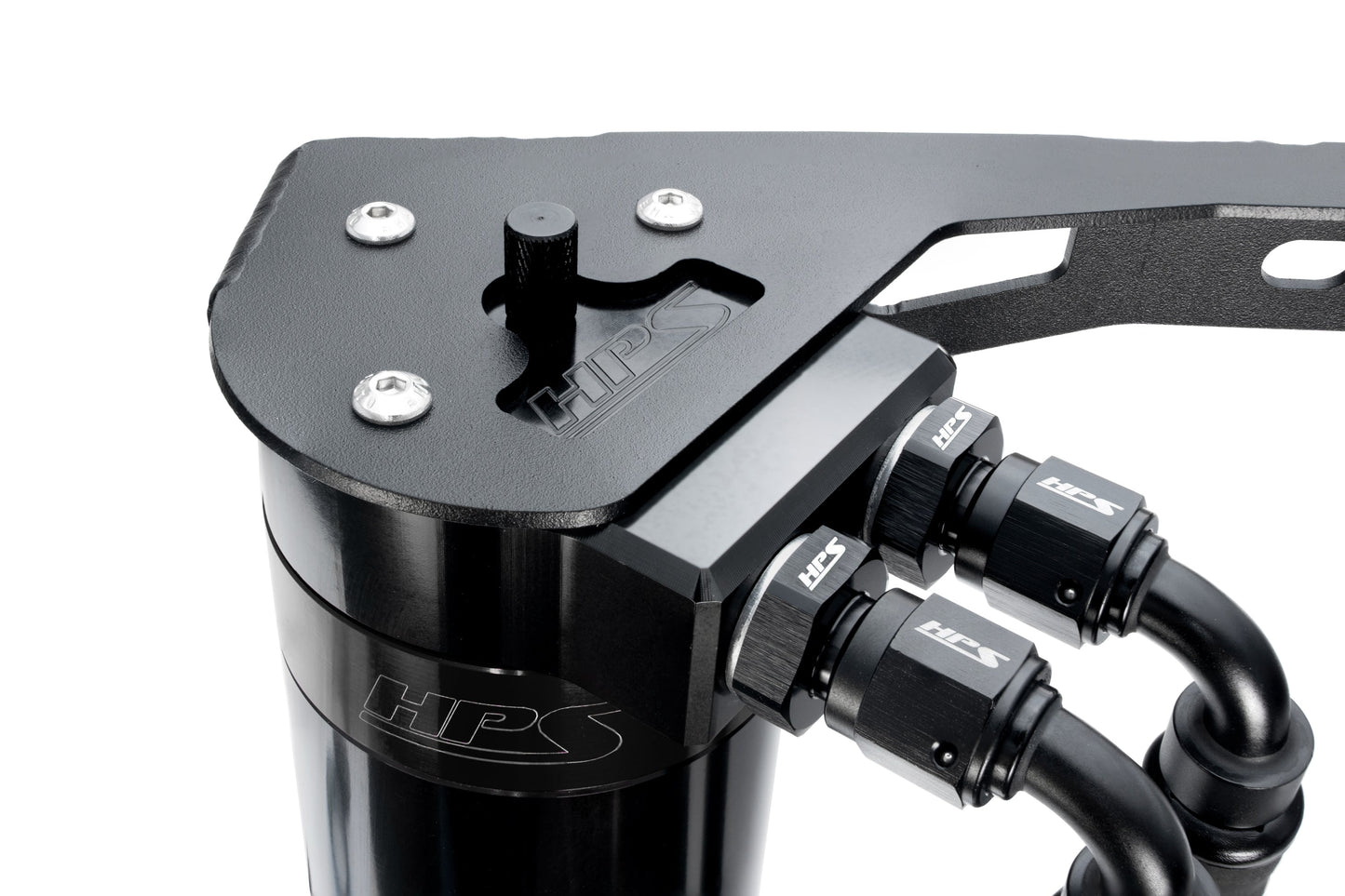 HPS Performance Aluminum Oil Catch Can Kit 2019-2025 Acura RDX 2.0L Turbo, Black 860-015WB