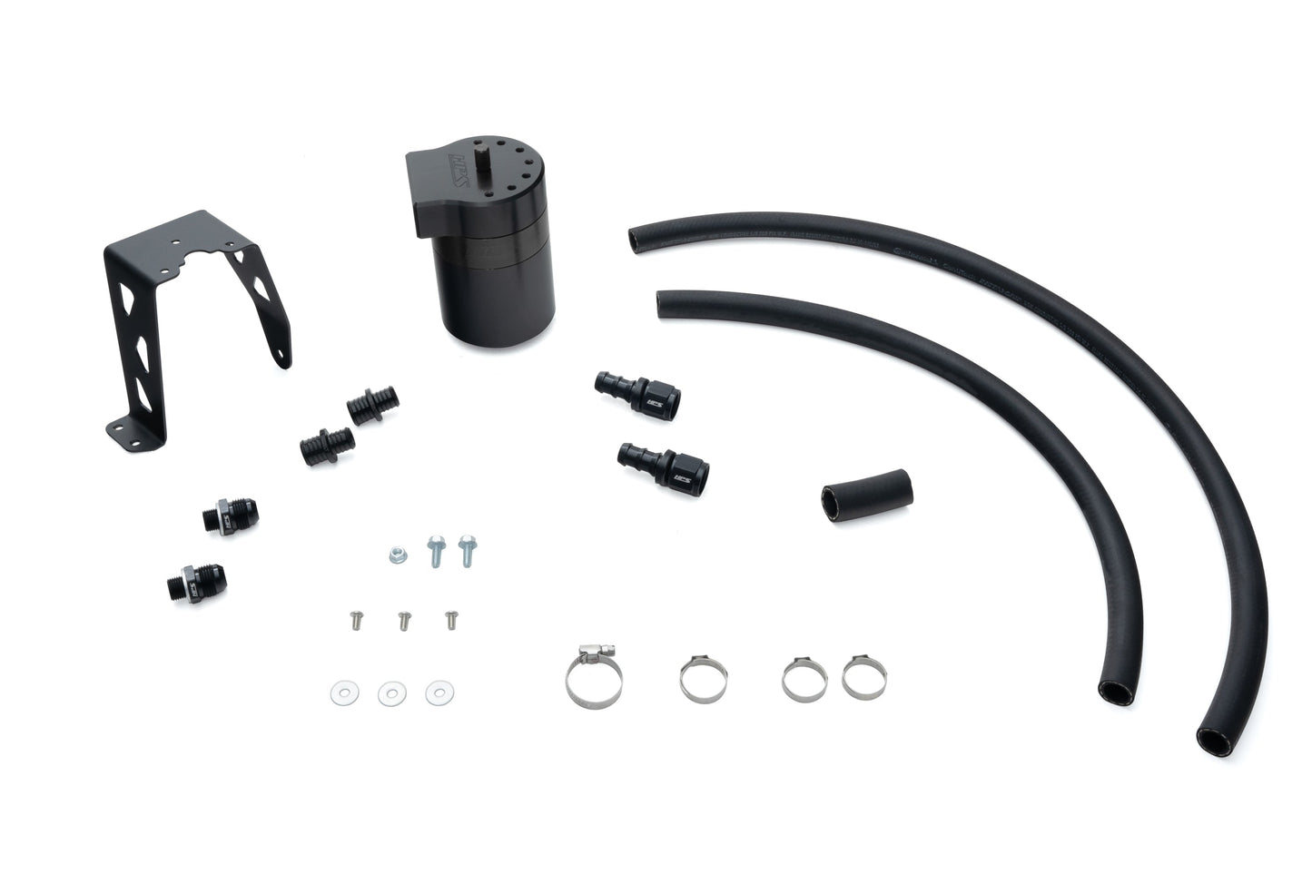 HPS Performance Aluminum Oil Catch Can Kit 2025-2026 Toyota 4Runner 2.4L Turbo, Black 860-024WB