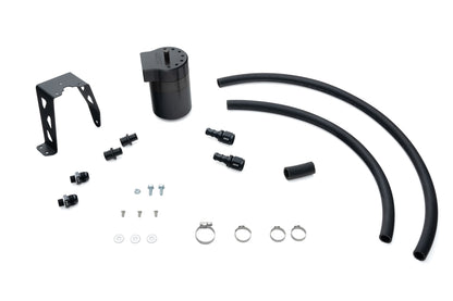HPS Performance Aluminum Oil Catch Can Kit 2024-2026 Toyota Tacoma 2.4L Turbo, Black 860-032WB