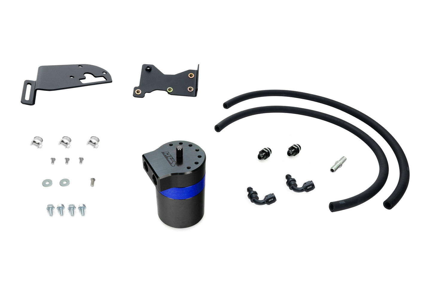 HPS Performance Aluminum Oil Catch Can Kit 2006-2013 Lexus IS250 2.5L V6, Blue 860-025BL
