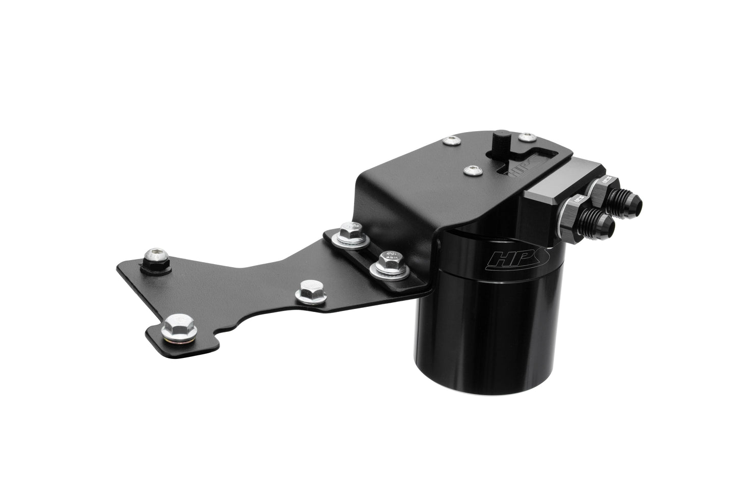 HPS Performance Aluminum Oil Catch Can Kit 2006-2013 Lexus IS250 2.5L V6, Black 860-025WB