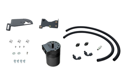 HPS Performance Aluminum Oil Catch Can Kit 2006-2013 Lexus IS250 2.5L V6, Black 860-025WB