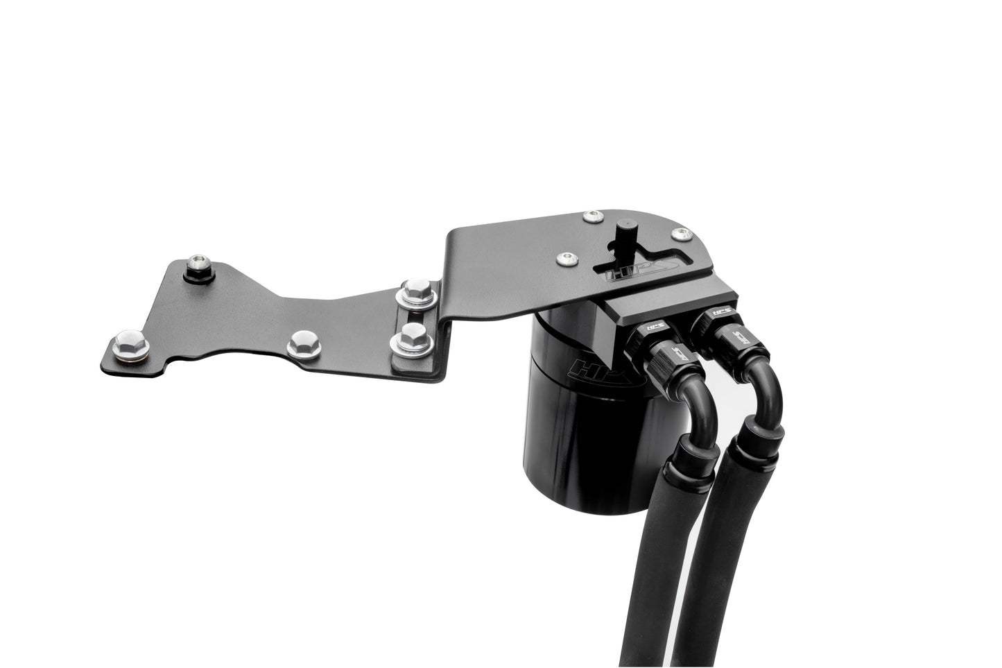 HPS Performance Aluminum Oil Catch Can Kit 2006-2013 Lexus IS250 2.5L V6, Black 860-025WB