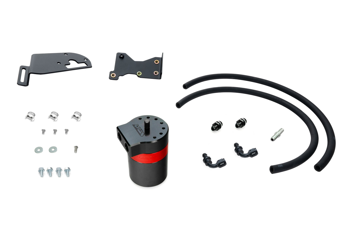 HPS Performance Aluminum Oil Catch Can Kit 2010-2015 Lexus IS350 C 3.5L V6, Red 860-025