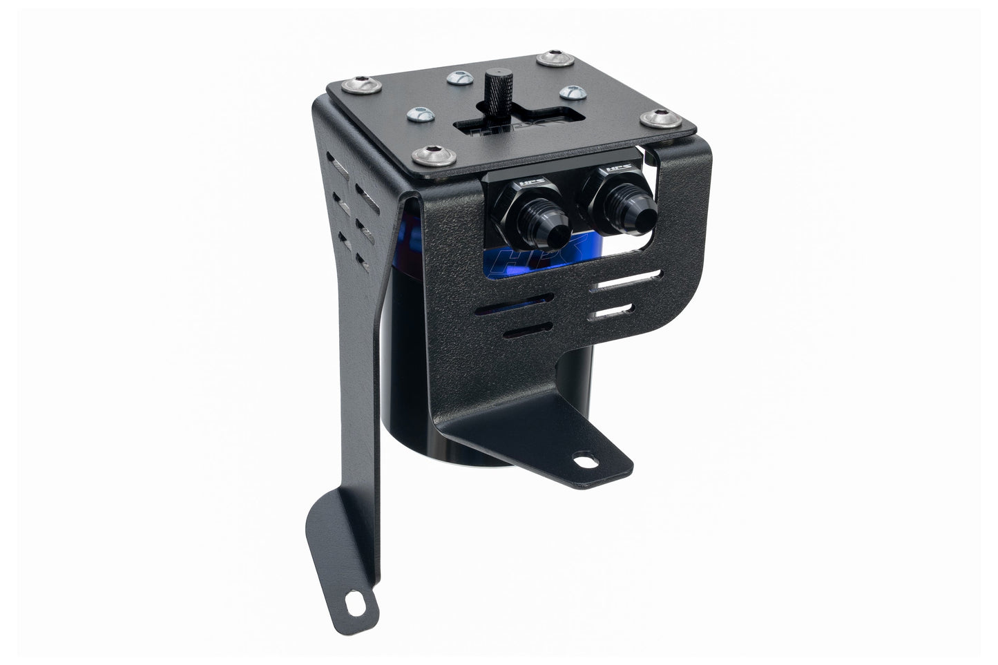 HPS Performance Aluminum Oil Catch Can Kit 2012-2015 Honda Civic Si 2.4L K24Z7, Blue 860-027BL