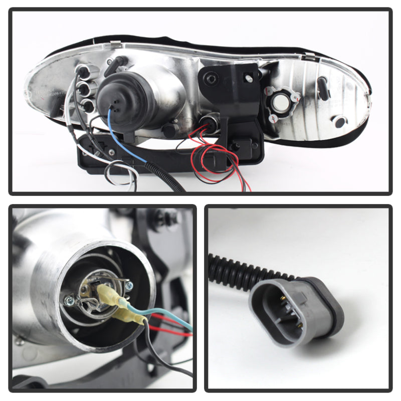 Spyder Chevy Camaro 98-02 Projector Headlights LED Halo LED Blk Smke - Low H1 PRO-YD-CCAM98-HL-BSM 5078261 5078261 User 1