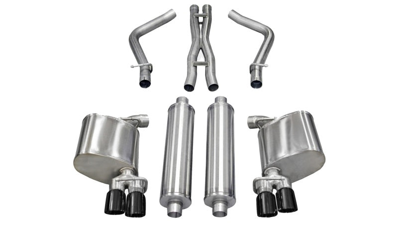 Corsa 11-13 Dodge Charger R/T 5.7L V8 Black Sport Cat-Back Exhaust 14525BLK 14525BLK Photo - Primary
