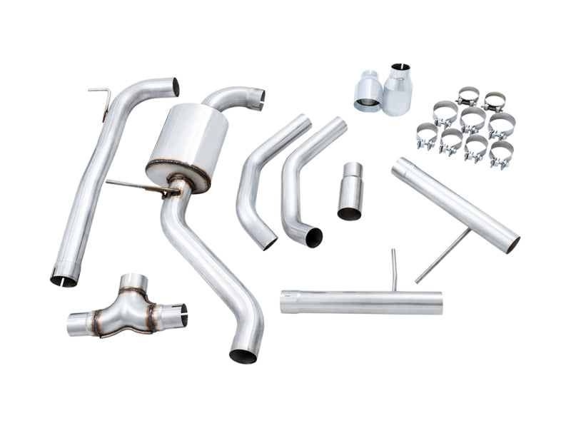 AWE Tuning 18-19 Volkswagen Jetta GLI Mk7 Track Exhaust - Chrome Silver Tips (Fits High-Flow DP) 3015-22068 3015-22068 Photo - out of package