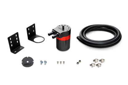 HPS Performance Products Aluminum Oil Catch Can Kit with Barb Adapters and Rubber Hoses
