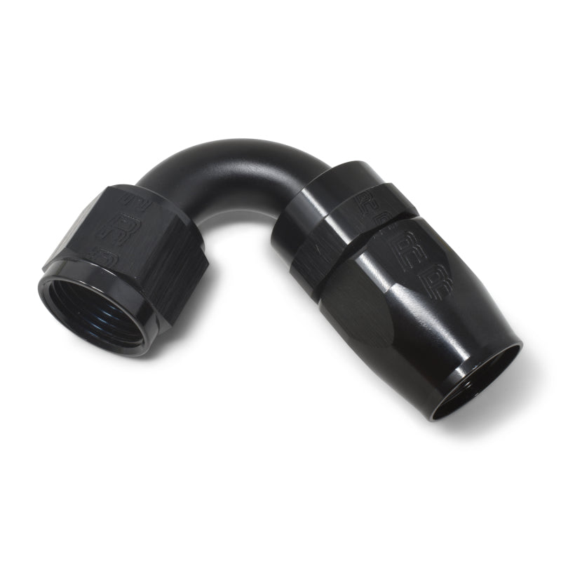 Russell #12 Full Flow Swivel 120° Tight Radius Hose Ends - All Black 613435 Photo - out of package
